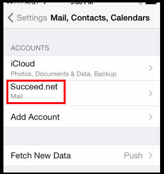 select account to edit