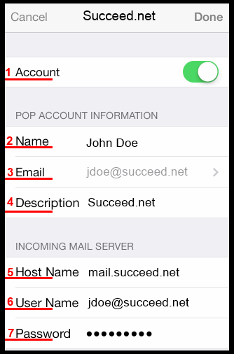 gmail incoming server settings ipad